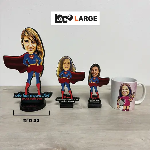 דמויות קריקטורה מעץ, גדול LOCO LARGE